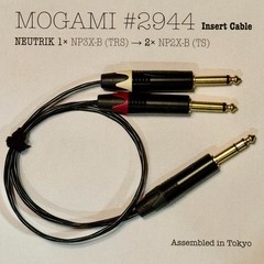 Mogami 2944 Insert Cable – TRS to Dual TS (Send/Return) – Neutrik – Ultra Slim