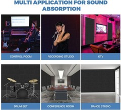 12/48/96 Pack Acoustic Wall Panels Studio Sound Noise Proofing Insulation Foam