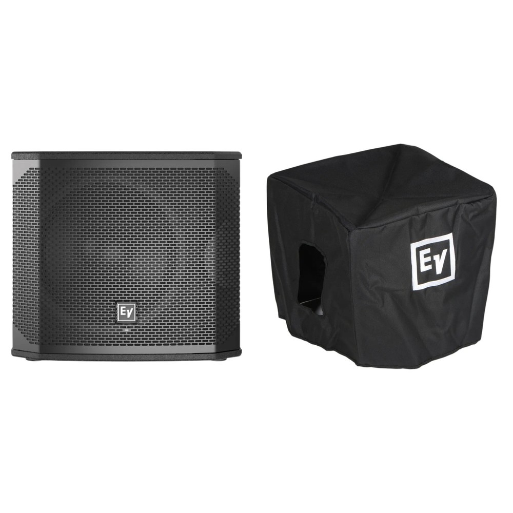ELX200-12SP 12″ Powered Subwoofer with ELX200-12S-CVR Padded Cover