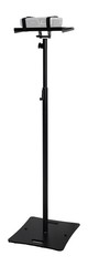 Rockville RLF2 BLACK 10 Foot Solid Base Speaker/Lighting/Projector DJ Stand+Bag