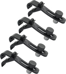 Adjustable Shock-Resistant Microphone Clips for Drum Stands – Set of 4