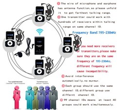 EXMAX® ATG-100T 195MHz Wireless Tour Guide System Interpreter Equipment