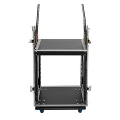 12U PA DJ Rack / Road Case Slant Mixer Top Rack with DJ Table Tops 661 lbs Load