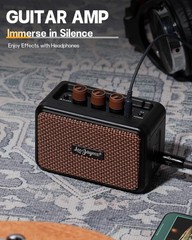 Leo Jaymz Mini Guitar Amplifier – 5W Dual Speaker BT Wireless Black