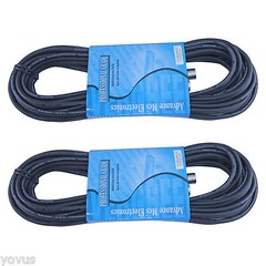 2pack 50ft foot feet Mixer to Powered monitor speaker PA DJ XLR mic cable cord