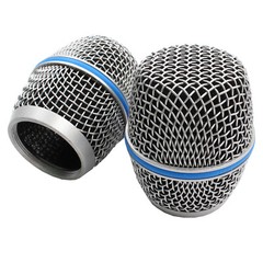 2PCS Microphone Grille Mic Grill Ball Head Mesh Fits For Shure Beta87A