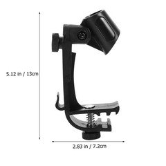 Drum Microphone Clip Classic Black Metal Plastic Adjustable Mount Clamp 6 PCS