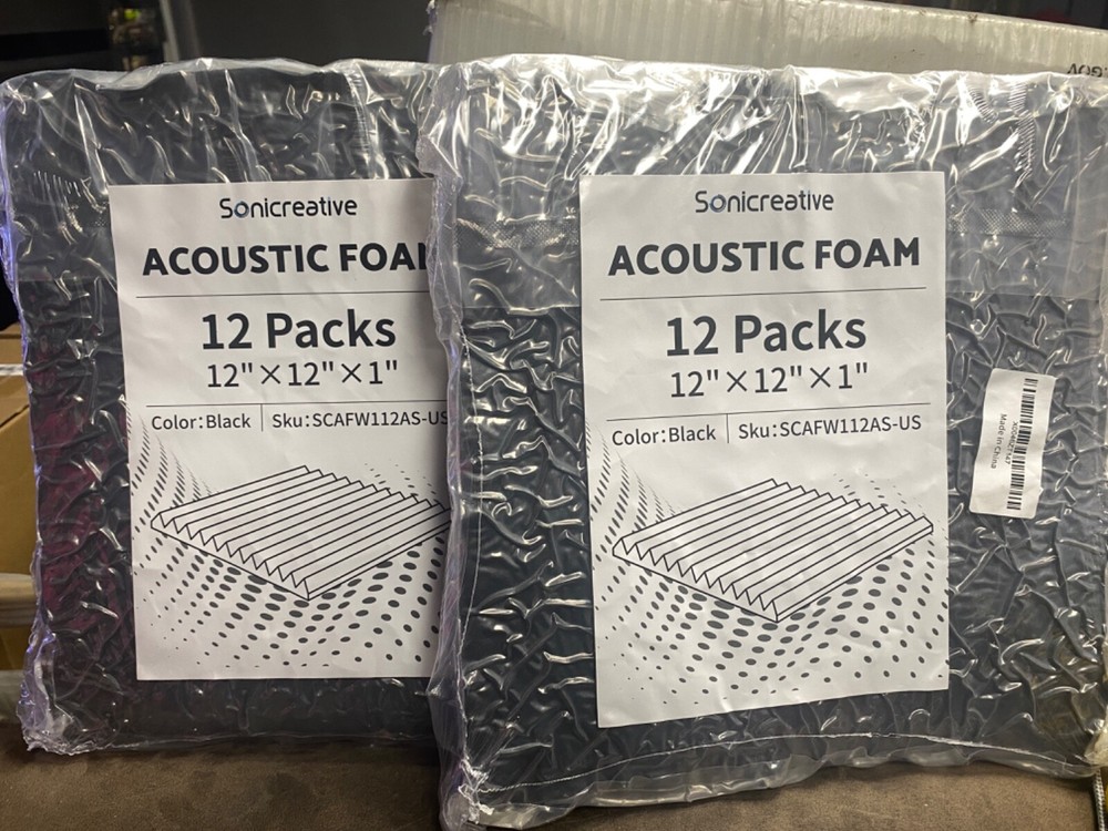 12 Pack Acoustic Foam Panels 1 X 12 X 12 Inches Sound Proof Foam Panels for Wall