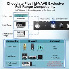 M-VAVE Chocolate Plus Wireless MIDI Foot Controller 4 Buttons BT Black