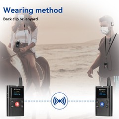 Retekess TT126 Two-Way Tour Guide System Mic Transmitter and One Receiver Church