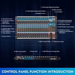 16 Channel Professional Powered Mixer Power Mixing 16 DSP USB NEW