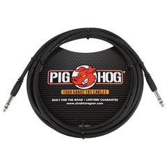 6x Pig Hog 10ft 1/4″ TRS – 1/4″ TRS Cable