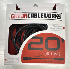 Gator Cableworks Composer Series 20ft 22AWG XLR Male to XLR Female Cable