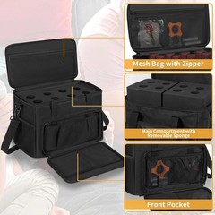 Protective 8-Slot Microphone Bag – Stylish Oxford Fabric with Removable Foam