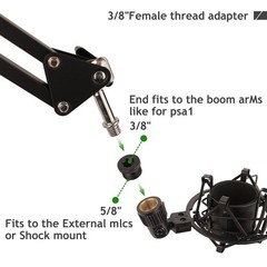 Frgyee Mic Stand Adapter 5/8 Female to 3/8 Male and Kit, Kit
