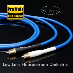1 Pair Preffair Clear Light HiFi RCA Interconnect Cable With Silver Plated Plugs