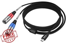 Devinal USB C to Dual XLR Audio Cable 10 FT