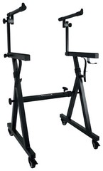 Rockville Z45W Z-Style 2-Tier Keyboard Stand+Wheels Fits Yamaha CP300