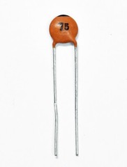 100pc Disc Ceramic Capacitor 75pF 1KV J ±5% NP0 Pitch=5mm RoHS Taiwan NPO