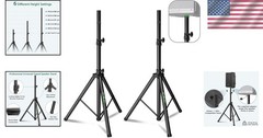Height Adjustable Speaker Stands Pair