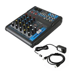 Bluetooth DJ Mixer Console 4 Channel Audio Mixer USB MP3 Compatibility