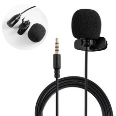 External 3.5mm Hands-Free Wired Lapel Clip Microphone for Speaker Phone Computer