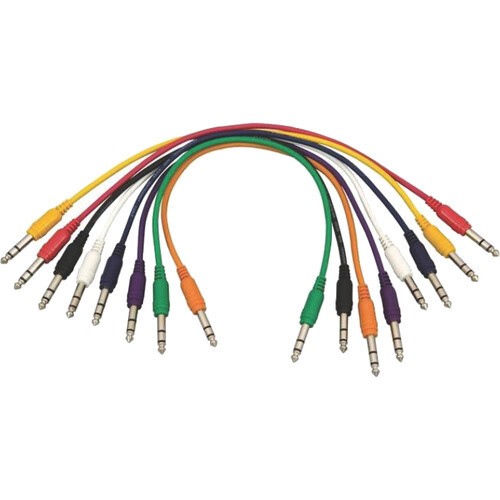 TURBO-SERIES TRS – TRS (balanced) Straight Patch Cable 8 Pack 17″ Free Shipping!