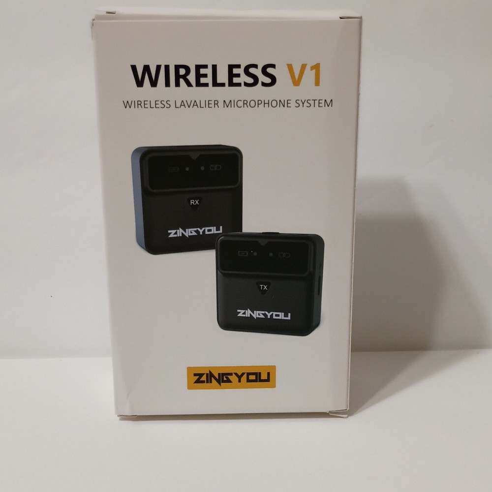 ZINGYOU V1 Wireless Lavalier Microphone Black Digital Transmission Ultra-compact