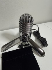 Samson Meteor Mic USB Studio Condenser Microphone Chrome w/ Box Cable Podcasting