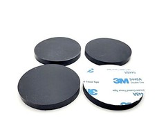2″ Wide Round Rubber Stick on Feet Bumpers 1/4″ Thick 3M Adhesive Backing Pads