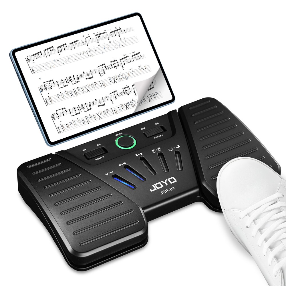 JOYO Wireless Page Turner Pedal Rechargeable Bluetooth Foot Pedal iPad Tablet