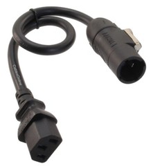16AWG Stage Lighting Fixture Male True1 to IEC-60320-C13 Power Cable