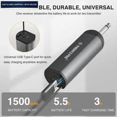 Phenyx Pro Dual Digital Wireless Microphone 3187.5 cubic centimeters, Black