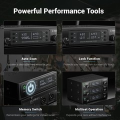 Phenyx Pro Wireless Microphone System, Dual Wireless Mics,w/ 2 Handhelds, Aut…