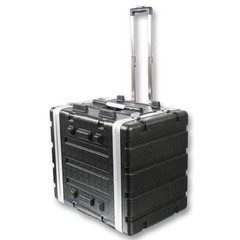 NEW PA DJ 8RU Portable Equipment Rack Mount Storage Case.on wheels.19″ Stage.8u.