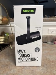 Shure MV7X XLR Podcast Dynamic Microphone – Black