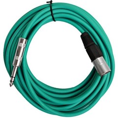 Green 25ft XLR Male to TRS Patch Cable