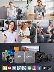 SYNCO G1(A1) Gray, 2.4GHz Wireless Lavalier Microphone for DSLR Camera