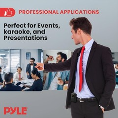 Pyle UHF Wireless Microphone System Kit – Portable Professional Cordless
