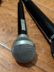 Lot of 2 Microphones EX-242 WMS-20 Japan & Uni-Directional Dynamic 600 DM-30