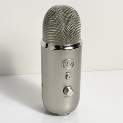 Blue Yeti USB Condenser Microphone Silver Multi Pattern Tested Working ONLY