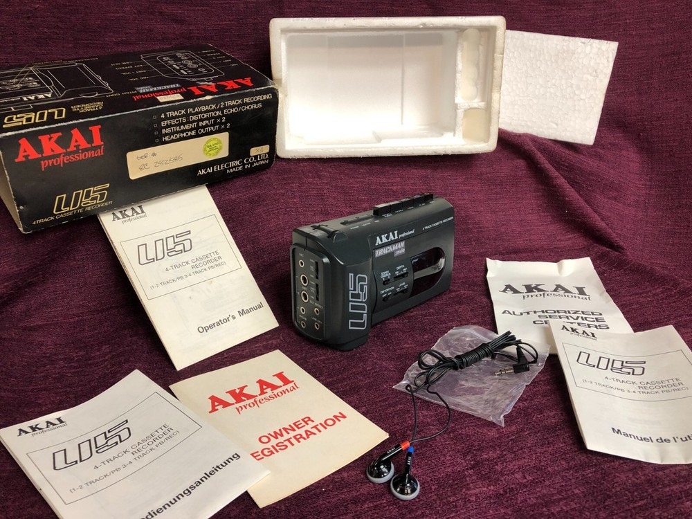 AKAI Professional TRACKMAN STUDIO U5 4 Track CASSETTE PLAYER RECORDER As-Is!