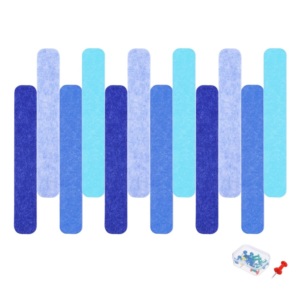 Acoustic Panels with 15 Push Pins (Dark Blue,Sky Blue,Blue,Light Blue)