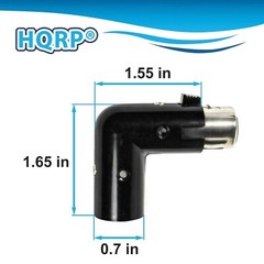4pcs HQRP 3-Pin XLR Angle Adapter Dual Male & Female 4 Adjustable Angle Position