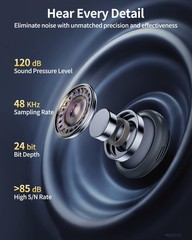 Wireless Microphone for iPhone 17-48kHz/24bit Studio Sound AI Noise Filter US…