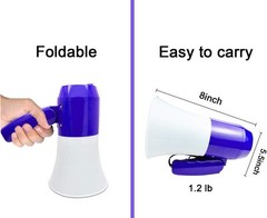 Bullhorn Rechargeable Megaphone Speaker with 240’s Blue
