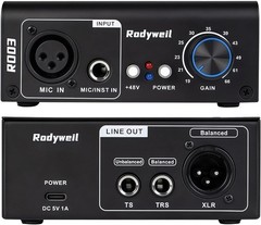 2026 Upgraded RO03 Mic Preamp, 120db EIN Ultral Low Noise Booster, for Dynami…