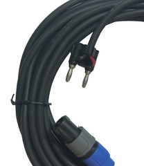 Peavey 25ft 14 AWG Speakon to Dual Banana 2-Conductor Speaker Cable