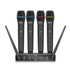 Debra Audio AU400 Pro UHF 4 Channel Wireless Microphone System with Cordless