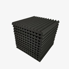12 pcs 12″x12″x1″ Acoustic Foam Black Panel Tiles Wall Record Studio Sound Proof